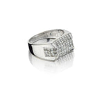 2.50 Carat Total Princess Cut Diamond Invisibly-Set Men's Ring