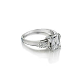 Art-Deco 1.51 Carat Emerald Cut Diamond White Gold Engagement Ring