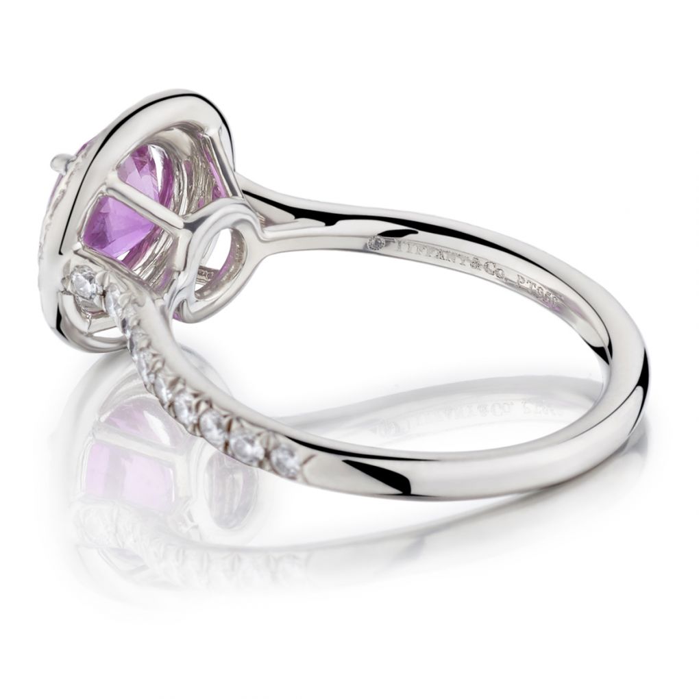 Geest liefde herhaling Tiffany & Co. Pink Sapphire And Diamond Soleste Halo Ring – Van Rijk