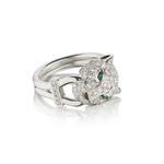 Cartier Panthere De Cartier Diamond, Emerald And Onyx Ring