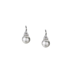 Birks 18KT White Gold South Sea Pearl And Diamond Earrings