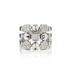 Bvlgari Lucea Collection 18KT White Gold And Round Brilliant Cut Diamond Ring