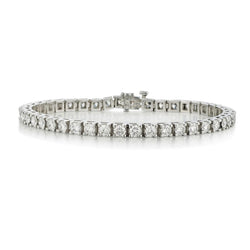 Ladies 14kt White Gold Diamond "Tennis Bracelet".  7.20ct Tw