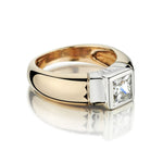 1.01 Carat Princess Cut Diamond Yellow Gold Solitaire Ring