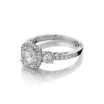 Tacori GIA 2.01 Carat Round Brilliant Cut Diamond Halo Ring
