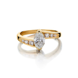 0.65 Carat Marquise Cut Diamond Engagement Ring