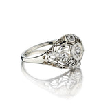 0.55 Carat Old-European Cut Diamond Art Deco Ring