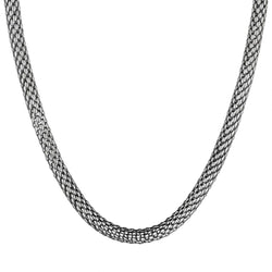 Ladies FOPE Woven Necklace in 18kt White Gold.