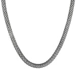 Ladies FOPE Woven Necklace in 18kt White Gold.