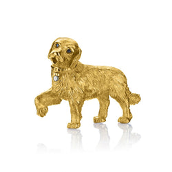 Tiffany & Co. 18KT Yellow Gold Retriever Dog Brooch
