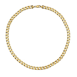 Unisex 14kt Yellow Gold Flat Link 24" Chain Necklace