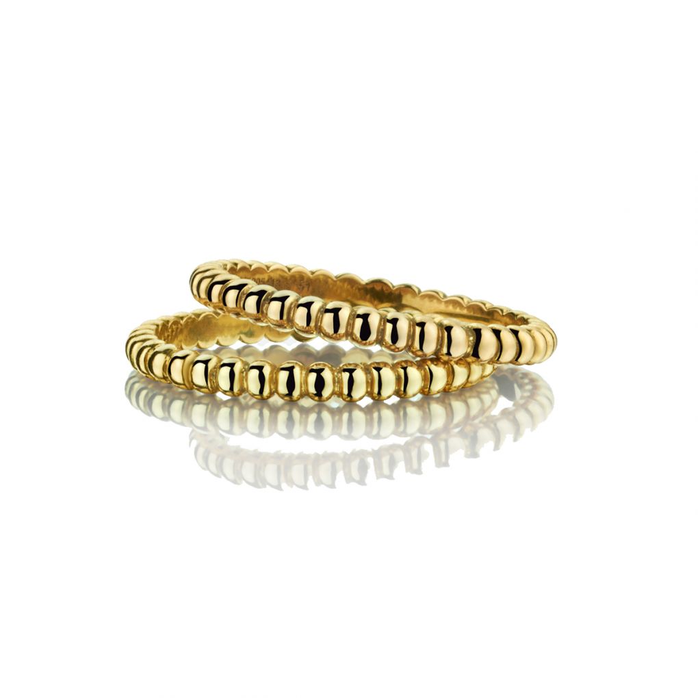 Van Cleef And Arpels 18KT Rose Gold Perlee Ring Size 53 – Van Rijk