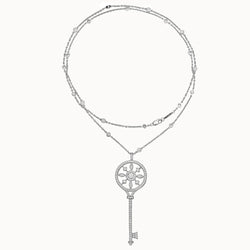 Tiffany & Co. Kaleidoscope Diamond Platinum Key Necklace