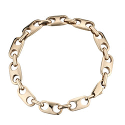 14KT Yellow Gold Flat Gucci-Style Link Solid Bracelet