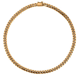Mens 14KT Yellow Gold Curb Link Chain Necklace