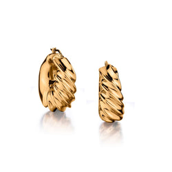 14KT Rose Gold Medium Size Hoop Earrings