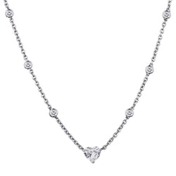Cartier 1.39 Carat Heart-Shaped Diamond White Gold Pendant Necklace