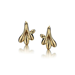 18KT Yellow Gold Lalounis Unique Leaf-like Drop Earring