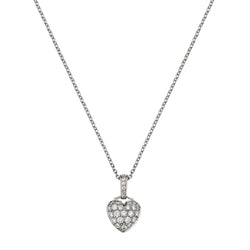 Tiffany & Co. Platinum And Diamond Small Puffy Heart Pendant