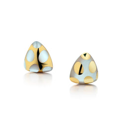 Tiffany & Co. Angela Cumming Discontinued Mother Of Pearl Stud Earrings
