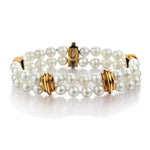 Tiffany & Co. Cultured White Dogwood Double Strand Pearl Bracelet