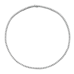 10.65 Carat Total Weight Round Brilliant Cut Diamond Tennis Necklace