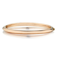 Ladies 14kt Rose Gold Knife Edge Bangle.  Made in Italy.