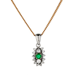 Ladies Diamond and Emerald pendant.