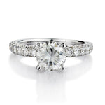 1.65 Carat Round Brilliant Cut Diamond Engagement Ring