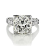 3.60 Carat Old-European Cut Diamond Art-Deco Engagement Ring