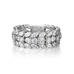 3.90 Carat Total Weight Marquise And Brilliant Cut Diamond Band