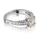 1.10 Carat Round Brilliant Cut Diamond WG Engagement Ring