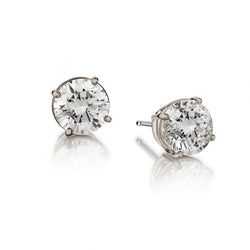 Ladies 14kt White Gold Diamond Stud Earings. 2 x 2.00 ct Tw