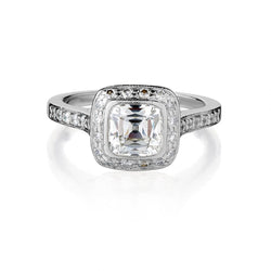 Tiffany & Co. 1.10 Carat Cushion Cut Diamond Legacy Plat Ring