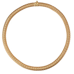 18KT Yellow Gold Unique Link Heavy 17" Chain Necklace