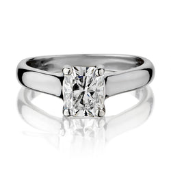 Tiffany & Co. 0.97 Carat Lucida Cut Diamond Solitaire Engagement Ring