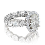 3.25 Carat Oval-Cut Diamond Halo-Set White Gold Showstopper Engagement Ring