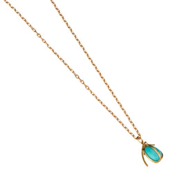 Tiffany & Co. Turquoise Egg 18KT Yellow Gold Jean Schlumberger Pendant