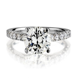 2.20 Carat Round Brilliant Cut Diamond White Gold Engagement Ring