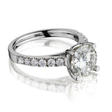 2.20 Carat Round Brilliant Cut Diamond White Gold Engagement Ring