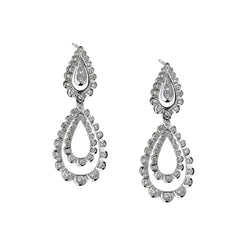LADIES 18KT WHITE GOLD AND DIAMOND PENDANT EARINGS IN 18KT WHITE GOLD