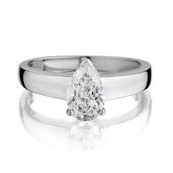 1.10 Carat Pear Shaped Diamond Solitaire Engagement Ring