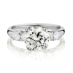 2.00 Carat Transitional Brilliant Cut Diamond White Gold Engagement Ring