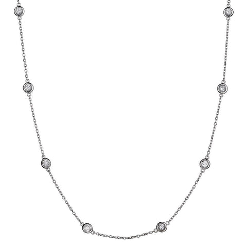 14KT WHITE GOLD "DIAMONDS BY THE YARD" NECKLACE