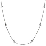 LADIES 14KT WHITE GOLD "DIAMONDS BY THE YARD" NECKLACE