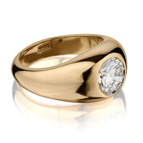 18kt YELLOW GOLD DIAMOND RING: 2.00ct  EUROPEAN CUT