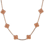 Van Cleef & Arpels 10 Motif Alhambra  Rose Gold Necklace