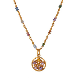 Reinstein Ross  Goldsmiths 20kt Peach Gold  Multi Colored Sapphire  Necklace