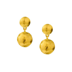 GURHAN Spell Gold Drop Double Lentil Earings