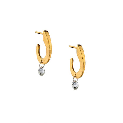 GURHAN  Diamond Hoopla Collection Earings in 24KT